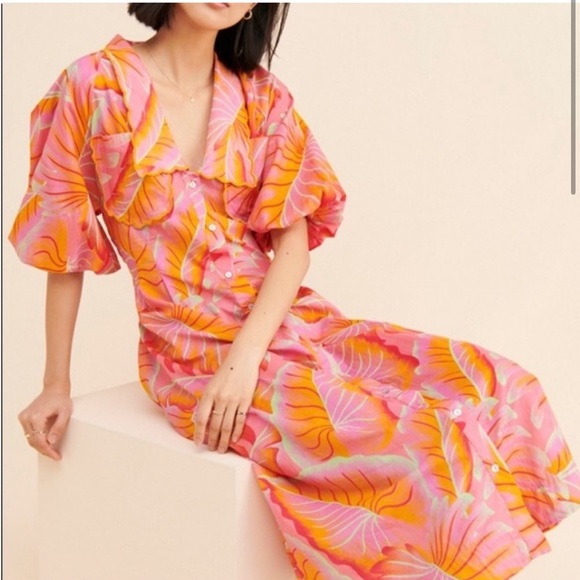 Farm Rio Bright Forest Dress (XS) - Picture 1 of 6